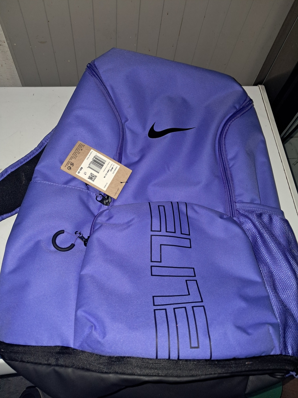 Nike Purple Elite Backpack with Black Logos - Picture 1 of 2